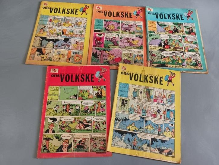 Ons Volkske 5x, redelijke tot goede staat, Boeken, Stripverhalen, Gelezen, Meerdere stripboeken, Verzenden