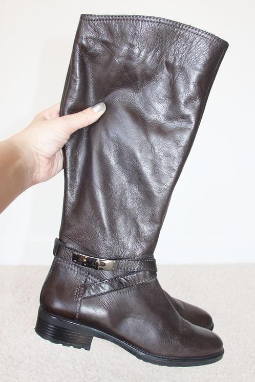Schitterende Bruin Leren Lamica Laarzen s2 (Maat 38) € 50,-, Kleding | Dames, Schoenen, Zo goed als nieuw, Hoge laarzen, Bruin