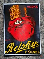 Relsky vodka emaillen reclame bord vintage bar cafe kroeg, Verzamelen, Ophalen of Verzenden, Gebruikt, Reclamebord