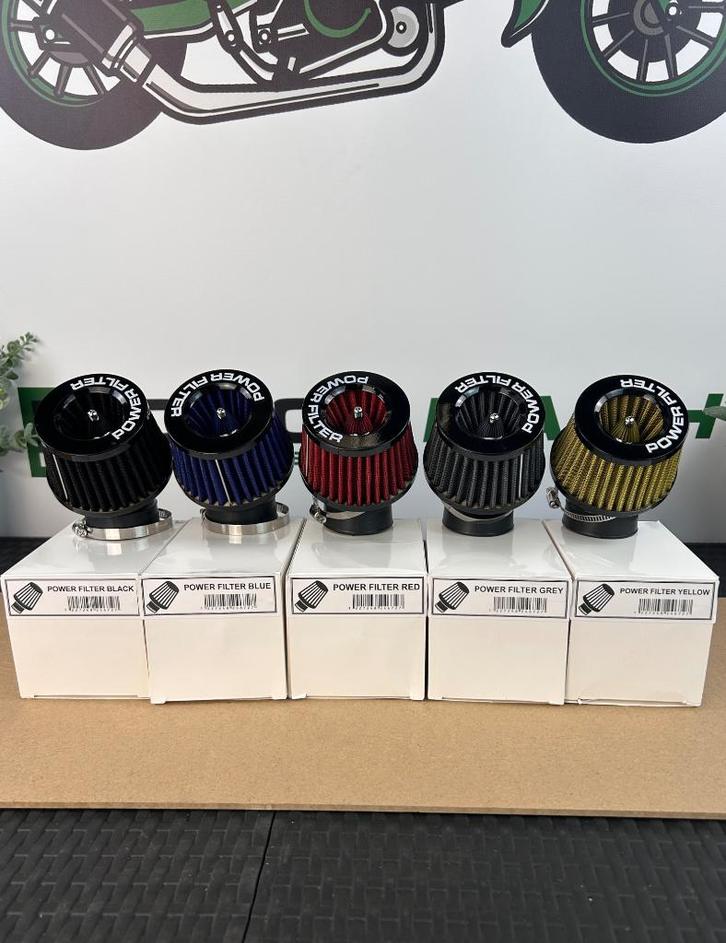 Power filter luchtfilter - verschillende kleuren, Fietsen en Brommers, Brommeronderdelen | Algemeen, Nieuw, Carburateur, Verzenden
