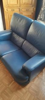 Fauteuil cuir bleu 2 places Chateau d'Ax, 75 à 100 cm, 125 cm ou plus, Enlèvement, Utilisé