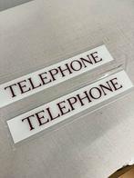 2x groot Sign reclame wand bord telefoon Telephone 64x10,5cm, Nieuw, Reclamebord, Ophalen of Verzenden