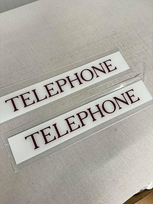 2x groot Sign reclame wand bord telefoon Telephone 64x10,5cm, Verzamelen, Merken en Reclamevoorwerpen, Nieuw, Reclamebord, Ophalen of Verzenden