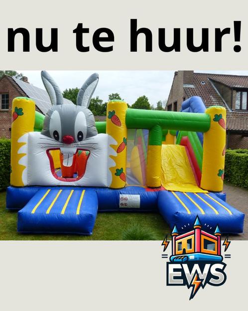 te huur - konijnen springkasteel, Hobby en Vrije tijd, Feestartikelen | Verhuur, Nieuw, Ophalen of Verzenden