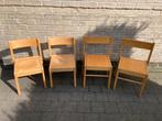 Vier kinderstoelen hout, Huis en Inrichting, Stoelen, Ophalen, Zo goed als nieuw, Hout, Vier