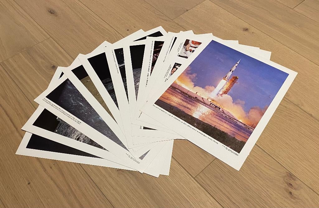 NASA - Apollo 11 - 11x authentieke fotoprenten - 1969, Collections, Aviation, Comme neuf, Enlèvement ou Envoi