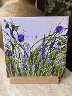 Peinture sur carrelage peinte à la main Purple Flower Field, Enlèvement ou Envoi