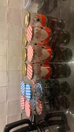 8 kleine en 7 grote confituurpotten, Ophalen, Zo goed als nieuw