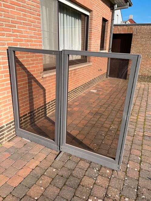2 losstaande windschermen, Tuin en Terras, Tuinschermen, Gebruikt, Kunststof, Ophalen