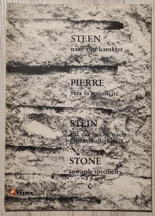 Steen - Pierre - Stein - Stone / naar zijn karakter - vers l, Livres, Art & Culture | Arts plastiques, Comme neuf, Sculpture, Enlèvement ou Envoi