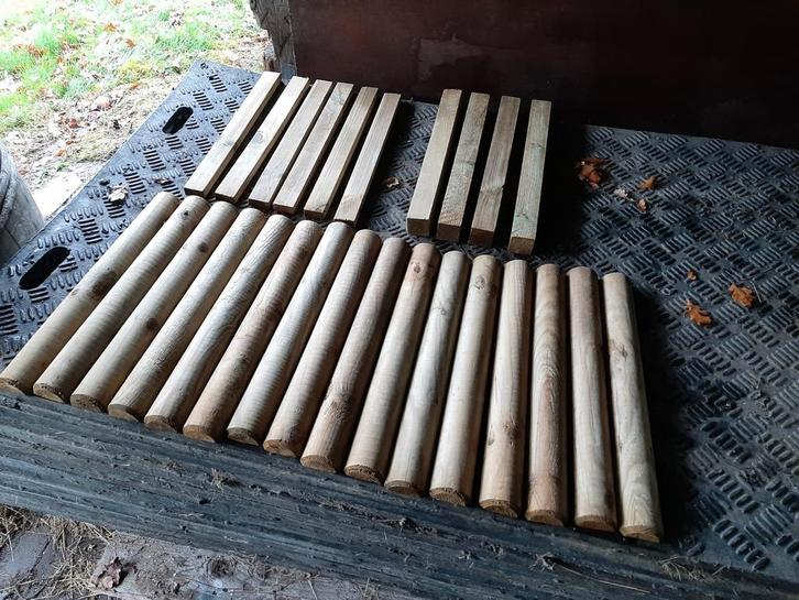 Halve ronde palen. 50 cm, Bricolage & Construction, Bois & Planches, Neuf, Enlèvement