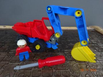 Duplo Toolo 2920 Digger*kiepbak*VINTAGE** VOLLEDIG** beschikbaar voor biedingen