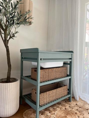 Quax commode met badje | kaki groen | inclusief manden beschikbaar voor biedingen