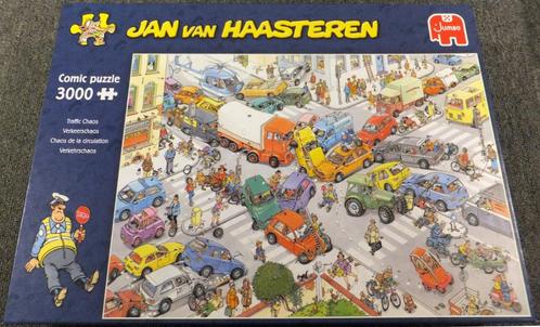 Puzzel - 3000 - Jan van Haasteren, Traffic Chaos, Hobby & Loisirs créatifs, Sport cérébral & Puzzles, Comme neuf, Puzzle, Plus de 1 500 pièces