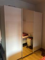 2 x identieke Kleerkast wit/ bruin met spiegel en schuifdeur, Huis en Inrichting, Kasten | Kleerkasten, Ophalen, 200 cm of meer