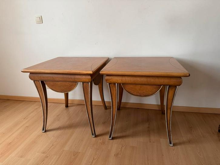 2 x klassieke bijzettafels / salon-tafeltjes, Huis en Inrichting, Tafels | Bijzettafels, Zo goed als nieuw, Ophalen