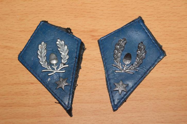 Paire de coins de col veste garde champetre belge, Collections, Objets militaires | Général, Autres, Envoi