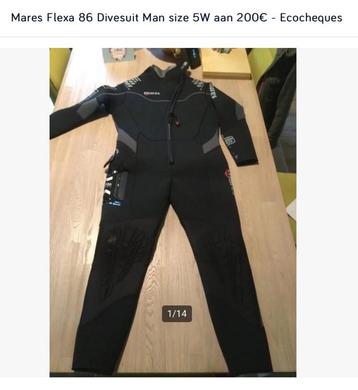 Mares Flexa 8/6 Wetsuit Man size 5W - Ecocheques  beschikbaar voor biedingen