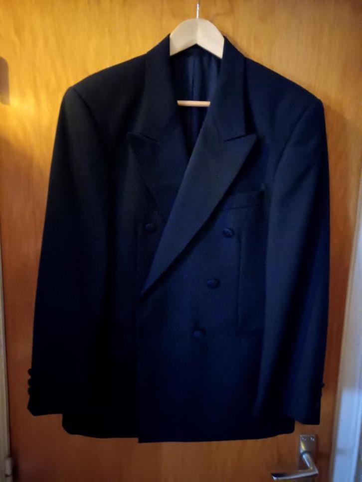 Veste de smoking vintage, entièrement enfilée, 50 %, Vêtements | Hommes, Costumes & Vestes, Comme neuf, Taille 48/50 (M), Noir