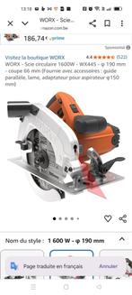 Scie circulaire neuve, Doe-het-zelf en Bouw, Gereedschap | Zaagmachines, Ophalen, Cirkelzaag, Worx, Nieuw