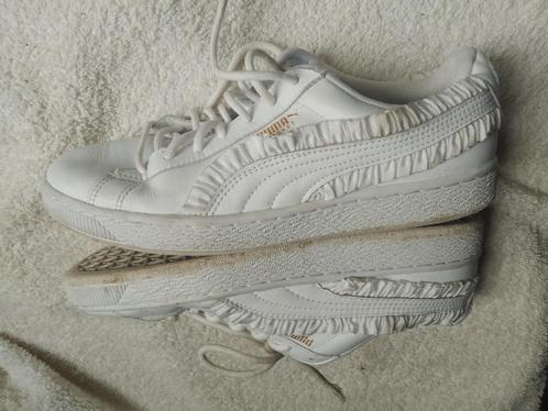 puma basket frill low leather maat 40 .5 us 9.5 womens, Kleding | Dames, Schoenen, Gedragen, Sneakers, Wit, Ophalen of Verzenden