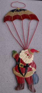 Kerstman aan parachute zeer oud twee zijdig bewerkt, Ophalen of Verzenden, Zo goed als nieuw