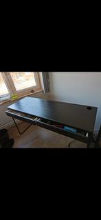 Bureau zwartbruin 142x50cm, Huis en Inrichting, Bureaus, Ophalen, Zo goed als nieuw, Bureau