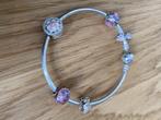 Pandora armband, Handtassen en Accessoires, Armbanden, Nieuw, Met bedels of kralen, Roze, Zilver