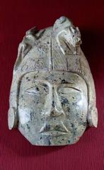 Oud grafmasker van Maya-steen afkomstig uit Mexico, Antiek en Kunst, Kunst | Niet-Westerse kunst, Ophalen of Verzenden