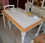Table de cuisine avec chaises, Comme neuf, Rectangulaire, Autres matériaux, Enlèvement ou Envoi
