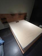 Ikea Mandal bed 160 x 200 met matras, Huis en Inrichting, Ophalen, Gebruikt, Bruin, Tweepersoons