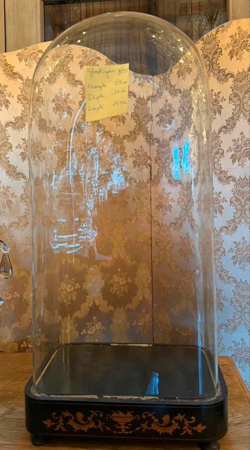 2 antieke RECHTHOEKIGE stolpen, Antiek en Kunst, Antiek | Glaswerk en Kristal, Ophalen