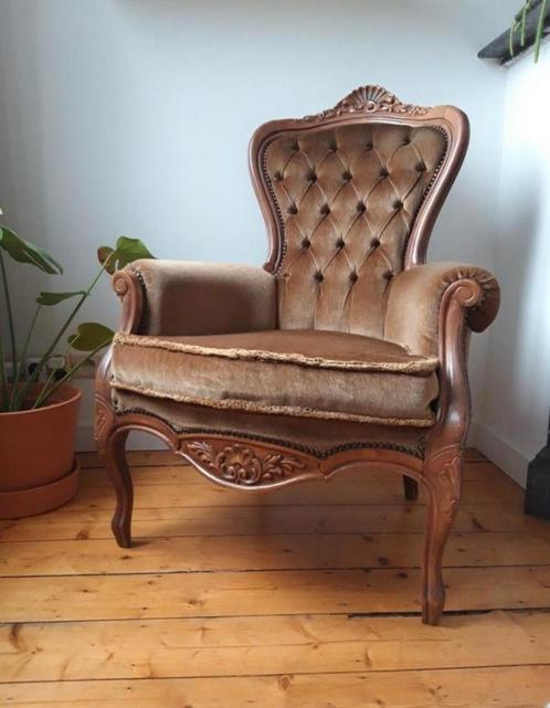 Fauteuil zetel velours vintage mosgroen
Sofa / stoel / zetel, Antiek en Kunst, Antiek | Meubels | Stoelen en Sofa's, Ophalen