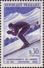 Postzegels Frankrijk Ski Chamonix Jaar 1962 postfris, Ophalen of Verzenden, Postfris