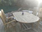 volledige tuinset in hardhout, Tuin en Terras, Tuinstoelen, Ophalen, Gebruikt, Teakhout