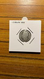 LEOPOLD 1ER _ 1/2 FRANC 1844, Ophalen of Verzenden, Zilver