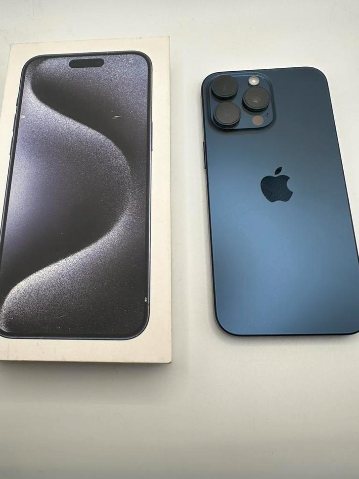 iPhone 15 Pro Max 256 Go bleu titane, Télécoms, Téléphonie mobile | Accessoires & Pièces, Comme neuf, Enlèvement ou Envoi