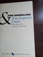 Jean baudrillard  drunk fragment l'autre, Livres, Philosophie, Comme neuf, Enlèvement ou Envoi