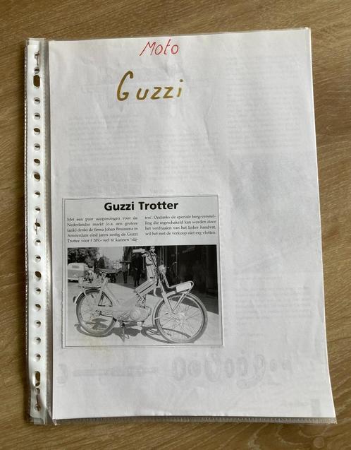 Unieke Map met documentatie Moto Guzzi brommers / bromfiets, Fietsen en Brommers, Handleidingen en Instructieboekjes, Zo goed als nieuw