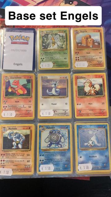 Pokemonkaarten basic set engels beschikbaar voor biedingen