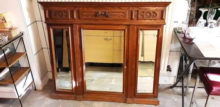 Miroir triptyque, Antiquités & Art, Antiquités | Miroirs, 100 à 150 cm, Moins de 100 cm, Rectangulaire, Enlèvement