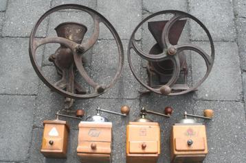 5 moulins à café anciens (fonte/bois), Enlèvement ou Envoi