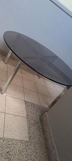 Table de salon verre métal robuste de qualité a saisir ↙️, Huis en Inrichting, Tafels | Salontafels, Ophalen, Contemporaine, Rond