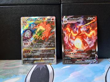 Lot van 2 mooie charizard kaarten beschikbaar voor biedingen