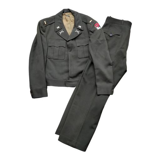 WWII US 2nd Army Officers Uniform Set Named, Verzamelen, Militaria | Tweede Wereldoorlog, Ophalen of Verzenden