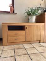 Eiken massief TV-meubel L120xD53H63 goede staat, Huis en Inrichting, Kasten | Dressoirs, Ophalen