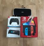 Nintendo Switch OLED Met Extra’s, Games en Spelcomputers, Spelcomputers | Nintendo Switch, Met 2 controllers, Zo goed als nieuw
