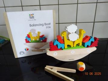 PlanToys Houten Balanceerboot (5136)*NIEUWSTAAT*VOLLEDIG* beschikbaar voor biedingen