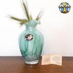 Vase vintage en verre de Murano (avec autocollant et livret), Enlèvement ou Envoi