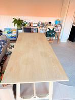 Prachtige eiken natuur eettafel Pomax, Huis en Inrichting, Ophalen, Eikenhout, 200 cm of meer, 50 tot 100 cm